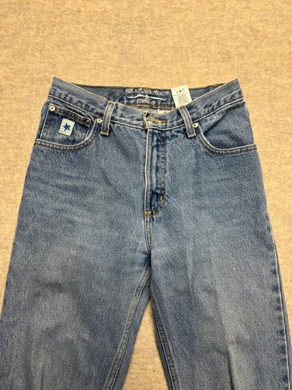 Vintage Rockies Slim Jeans Medium Wash Slim Straight Leg Extra Long 5 XLONG 90s - Picture 2 of 12
